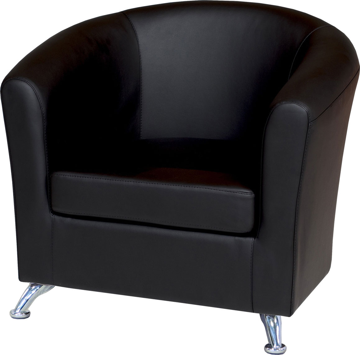черное кресло из экокожи